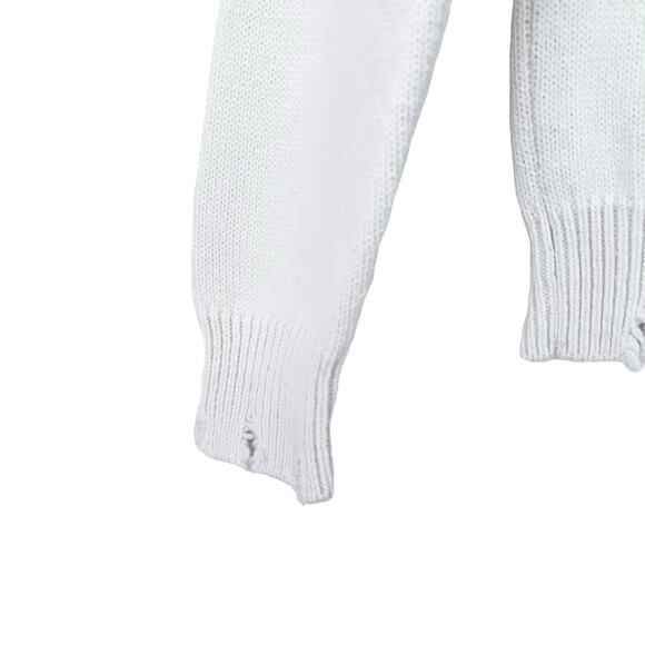 MSGM Kids unisex distressed-hem logo-print designer sweater size 14 - Picture 3 of 7